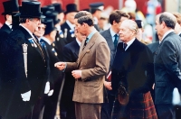 HRH Prince Charles opening A.K. Bell Library January 1995